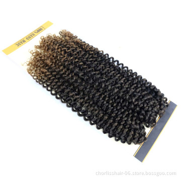 Goddess Water Wave Hair Attachment For Crochet Braids 18 Inches Deep Wave Synthetic Pre Stretched Braiding Hair Extensions